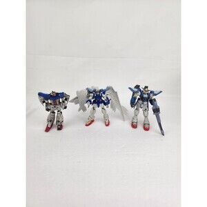 Lot of 3 Gundam Bandai Mobile Suit Action Figures Parts Weapons robot